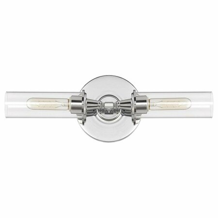 CRAFTMADE Modina 2 Light Linear Wall Sconce in Chrome 38002-CH